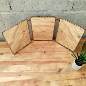 Miroir triptyque de barbier