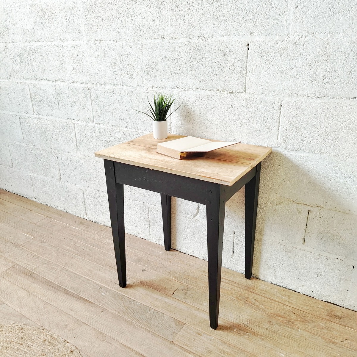 Table d'appoint - Bout de canapé Noir & Bois