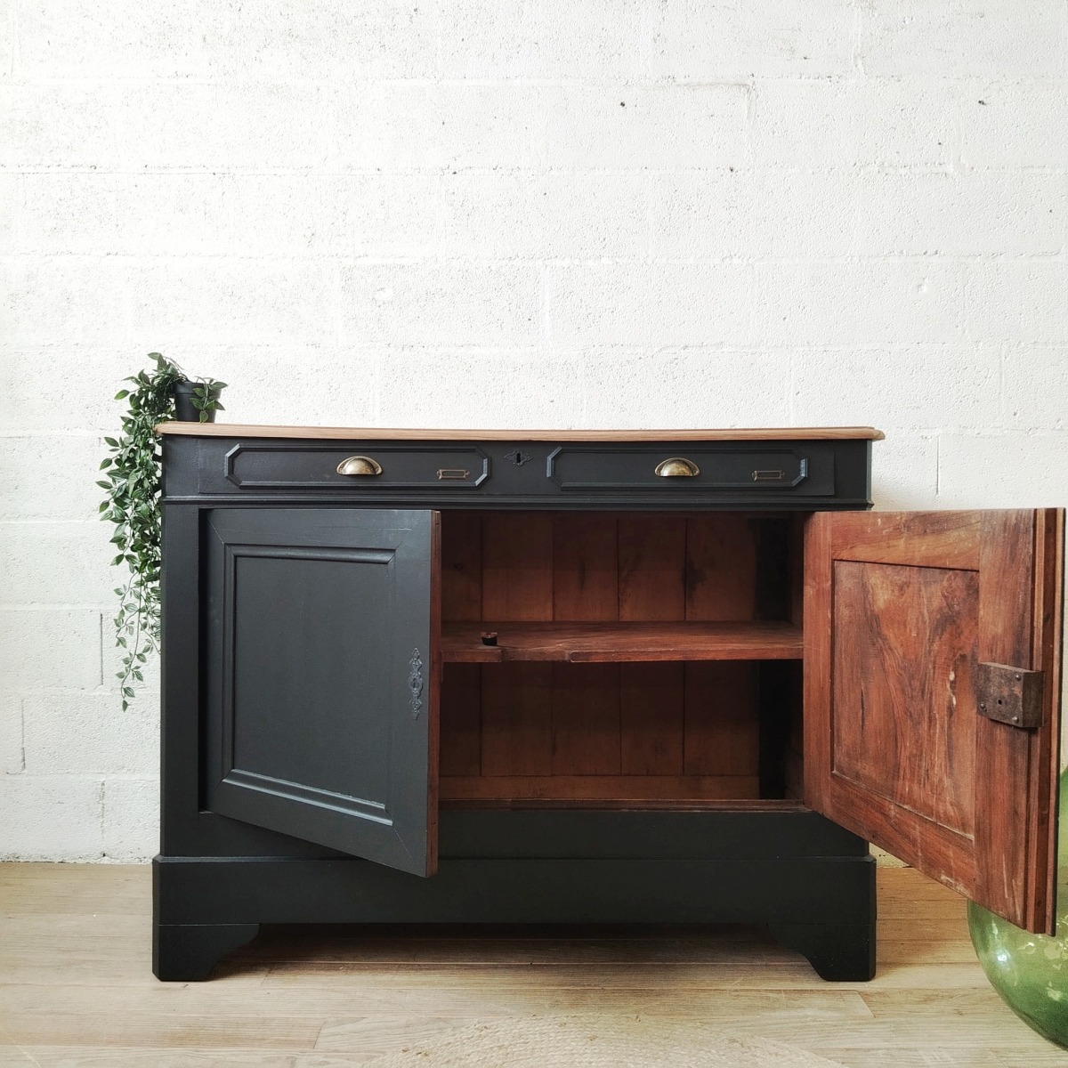 Buffet noir et bois – Image 2