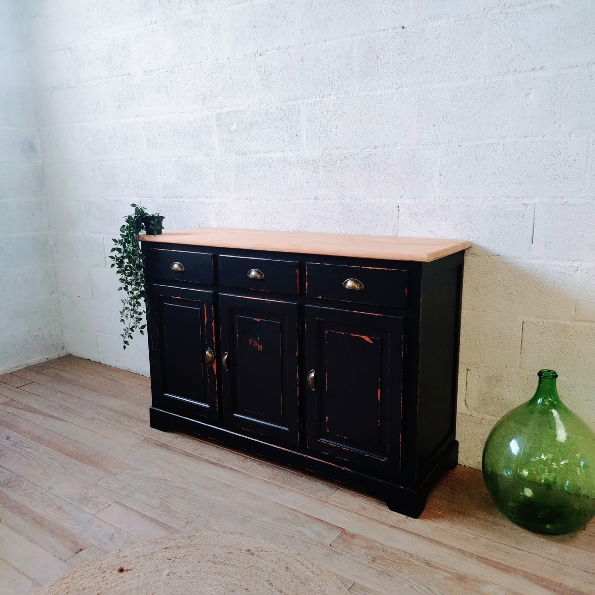 Buffet enfilade Noir et Bois