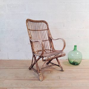 Fauteuil vintage en rotin