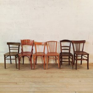Série de 6 chaises Bistrot dépareillées