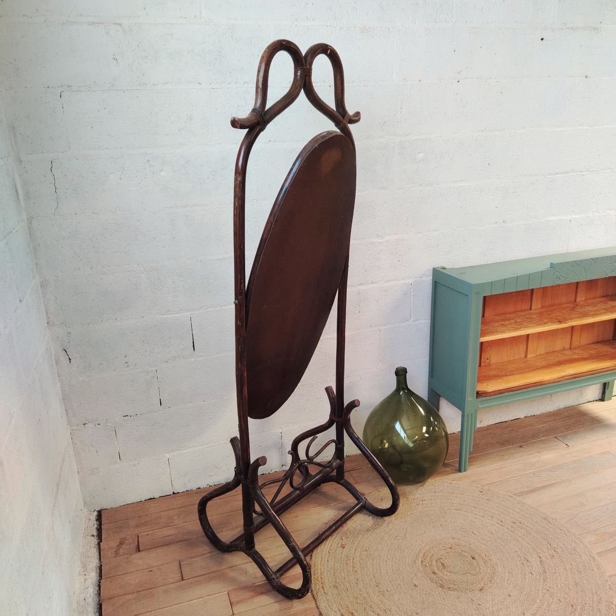 Miroir psyché en rotin – Image 4