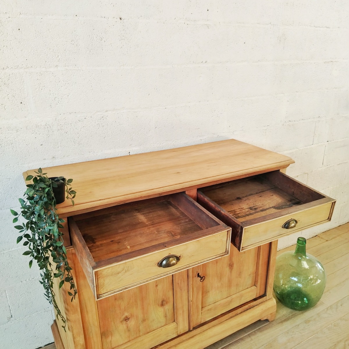 Buffet comptoir en bois naturel – Image 2