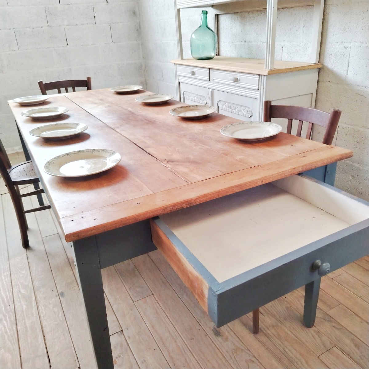 Table de ferme XXL à rallonge – Image 4