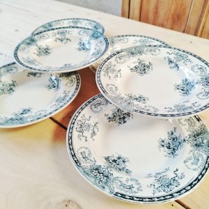 Série de 6 assiettes Longwy