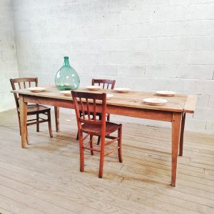 Table de ferme en bois naturel