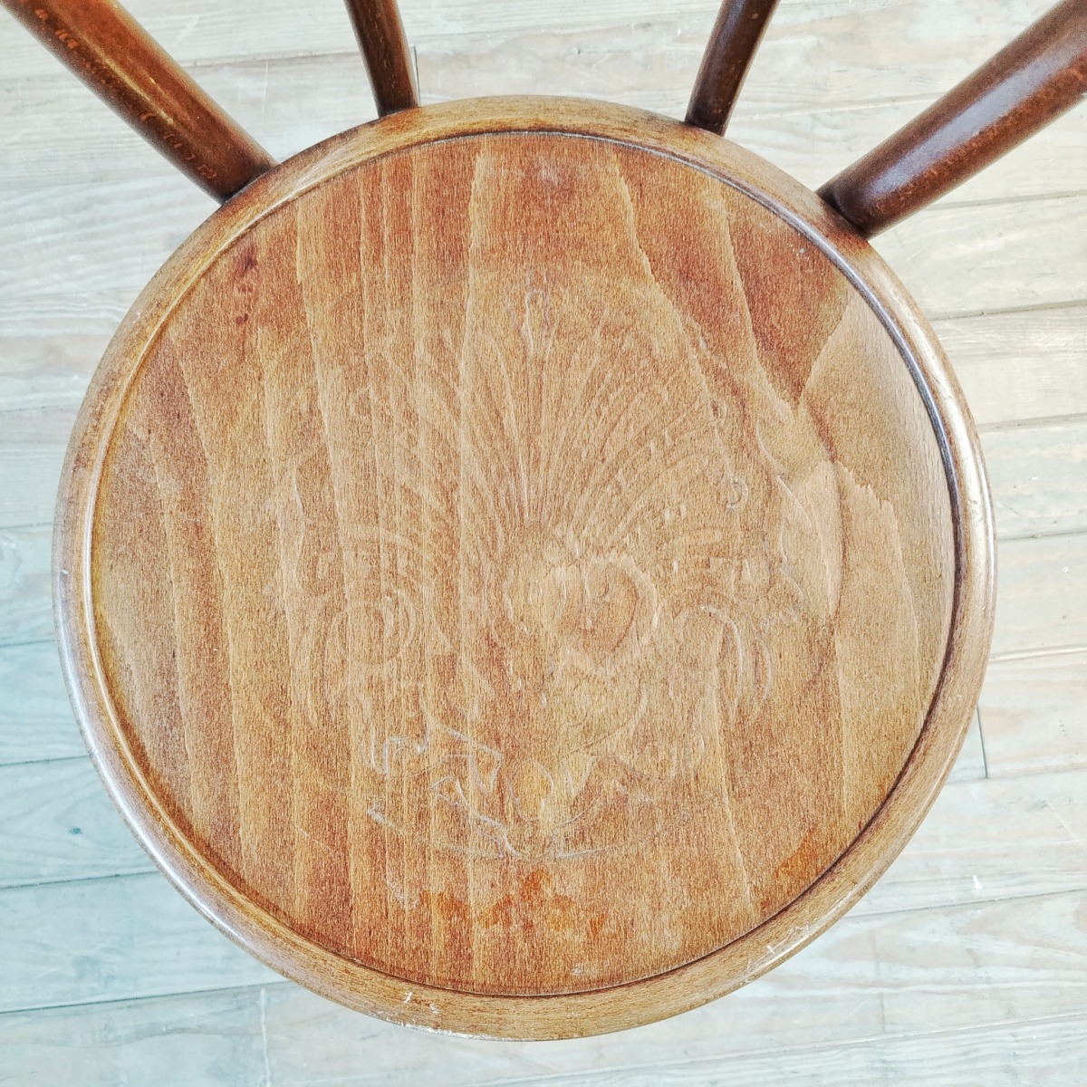 Paire de chaises Bistrot en bois courbé – Image 3