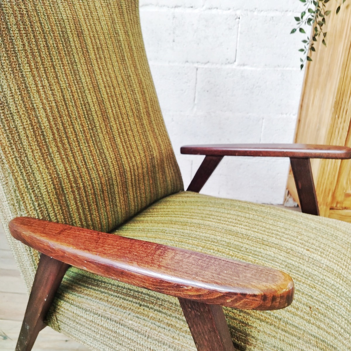 Fauteuil vintage pieds compas – Image 3