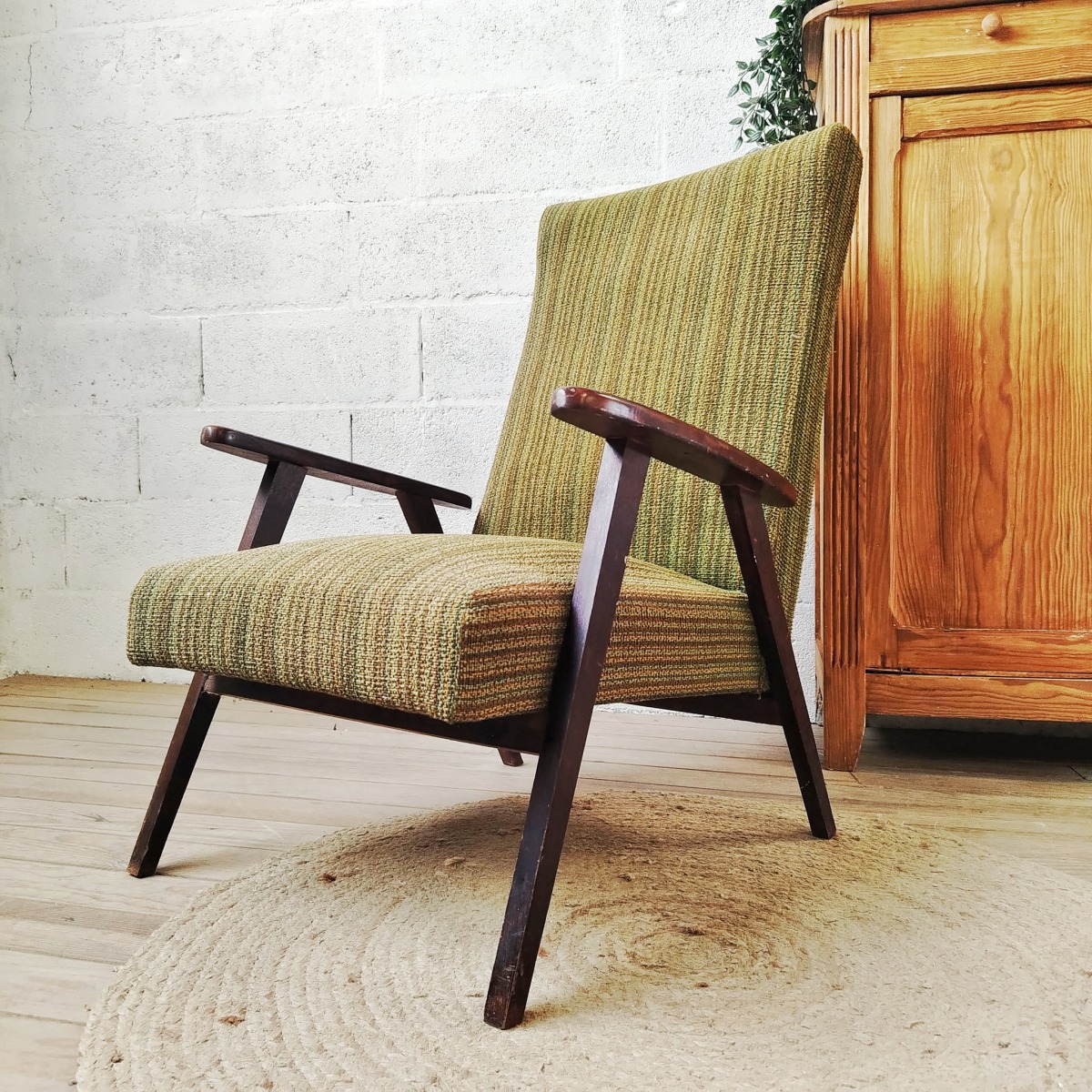 Fauteuil vintage pieds compas – Image 5