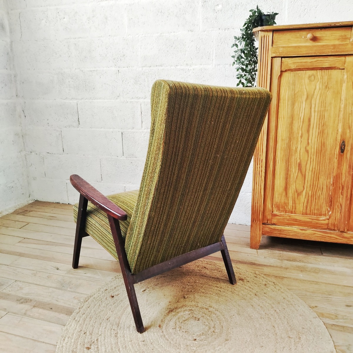 Fauteuil vintage pieds compas – Image 6